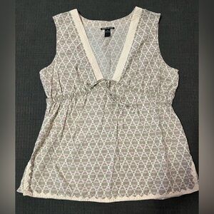 Lucky Brand Sleeveless Patterned Top XL